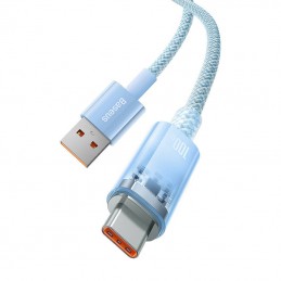 Quick Charge Cable Baseus Explorer Series USB to USB-C 100W, 1m (Blue)