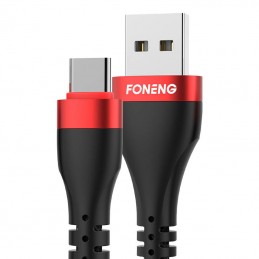 Foneng Cable USB to USB C, X82 3A, 1m (black)