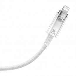 Fast Charging cable Baseus USB-C to Lightning Explorer Series 2m, 20W (white)