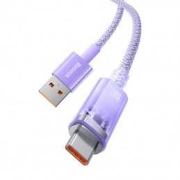 Quick Charge USB-C Baseus  6A, 1m (purple)