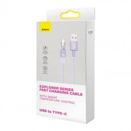 Quick Charge USB-C Baseus  6A, 1m (purple)