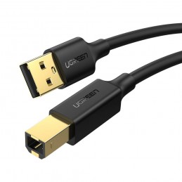 USB 2.0 A-B printer cable UGREEN US135, gold plated, 1.5m (black)