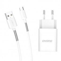 Wall charger Dudao A3EUT 2x USB with USB-C cable (white)