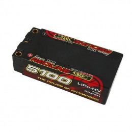 Battery Gens Ace Redline Series 5100mAh 7.6V 130C 2S2P HardCase HV Lipo