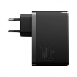 Wall charger Baseus GaN5 Pro 2xUSB-C + USB, 160W (black)