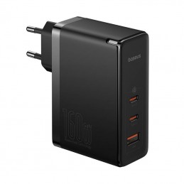 Wall charger Baseus GaN5 Pro 2xUSB-C + USB, 160W (black)