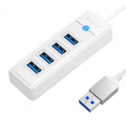 Orico Hub Adapter USB to 4x USB 3.0, 5 Gbps, 0.15m (White)