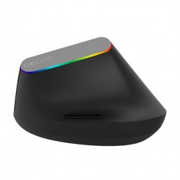 Wireless Vertical Mouse Delux M618C 2.4G 1600DPI RGB (black)