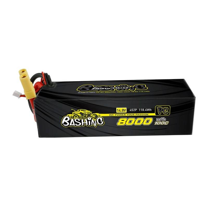 Battery GensAce Bashing 8000mAh 14.8V 100C 4S2P LiPo EC5