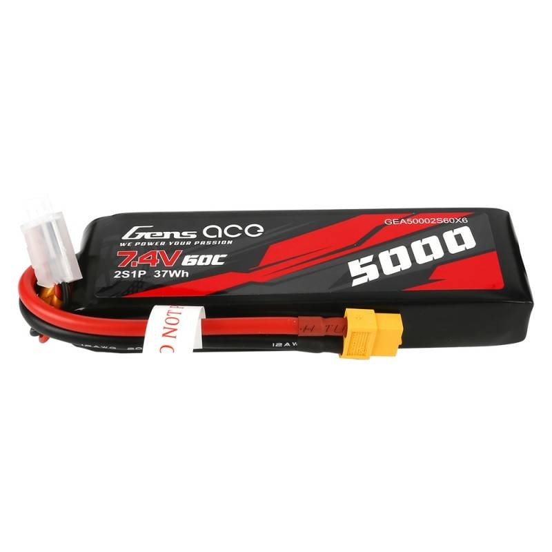 Battery Gens Ace 5000mAh 7,4V 50C 2S1P XT60 Material Case