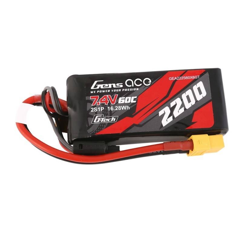 Battery GensAce G-Tech LiPo 2200mAh 7.4V 60C 2S1P XT60