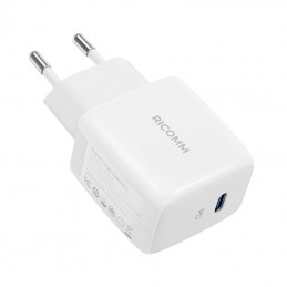 Wall Charger 25W PD Ricomm RC251 EU, 1xUSB-C + 2.1m USB-C Cable