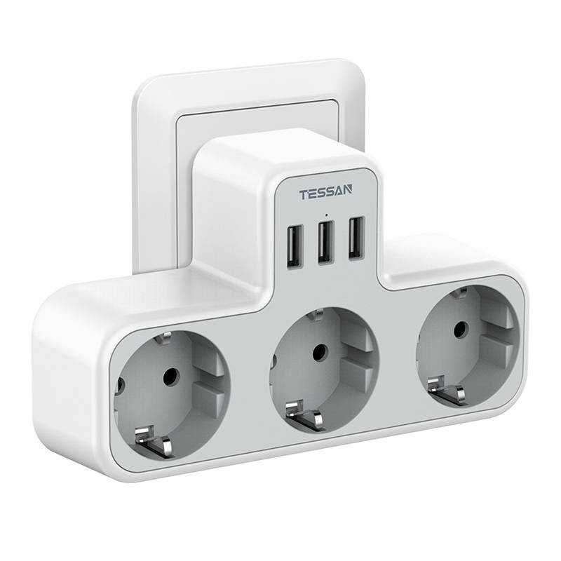 Tessan Wall Socket TS-323 GRA