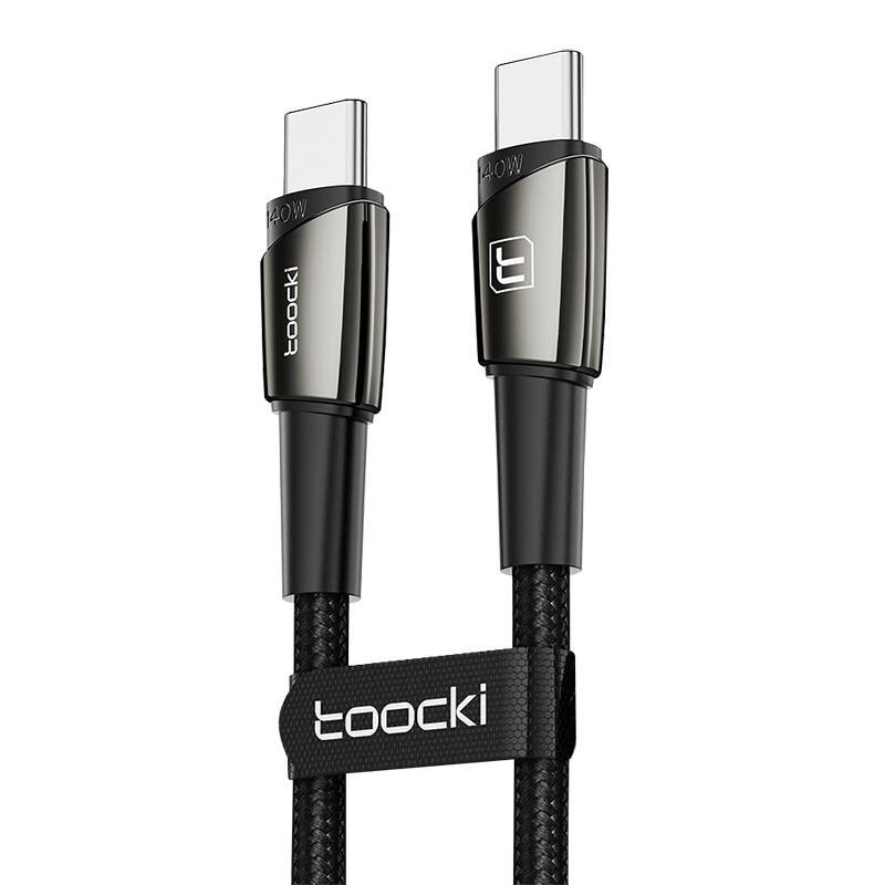 Toocki Charging Cable C-C, 1m, 140W (Black)