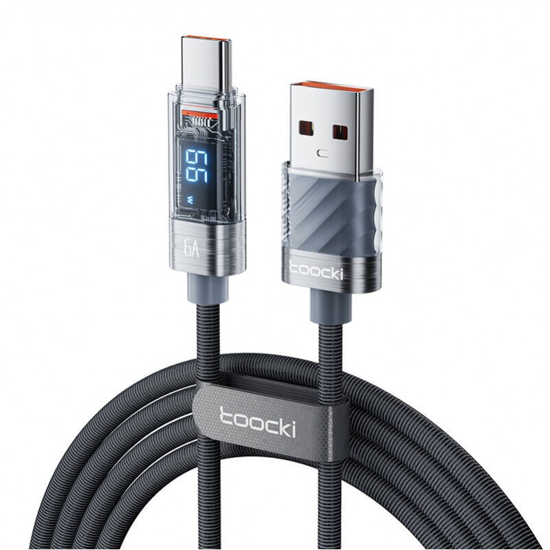 Toocki Charging Cable A-C, 1m, 66W (Grey)