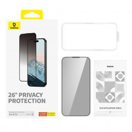 Privacy Protection Tempered Glass Baseus Diamond  iPhone 15