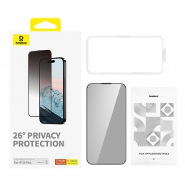 Privacy Protection Tempered Glass Baseus Diamond iPhone 15 Plus