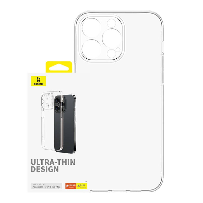 Phone Case for iPhone 15 ProMax Baseus OS-Lucent Series (Clear)