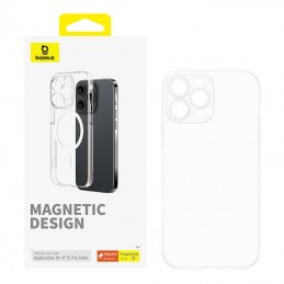 Magnetic Phone Case for iPhone 15 ProMax Baseus OS-Lucent Series (Clear)