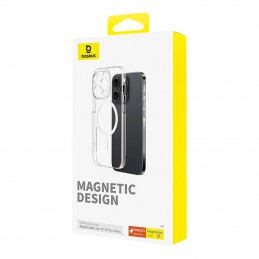 Magnetic Phone Case for iPhone 15 ProMax Baseus OS-Lucent Series (Clear)