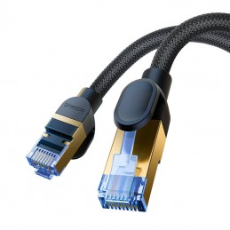 Braided network cable cat.7 Baseus Ethernet RJ45, 10Gbps, 1,5m (black)