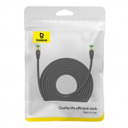 Braided network cable cat.8 Baseus Ethernet RJ45, 40Gbps, 10m (black)