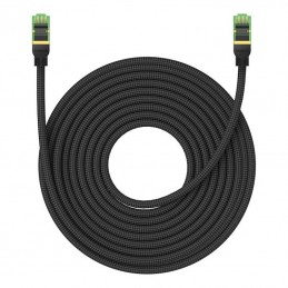 Braided network cable cat.8 Baseus Ethernet RJ45, 40Gbps, 15m (black)