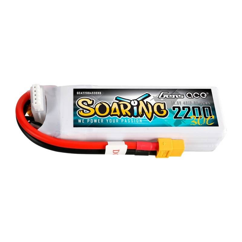 Battery GensAce Soaring LiPo 2200mAh 14.8V 30C 4S1P