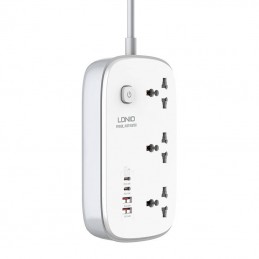 Power Strip GaN LDNIO SC3416  EU 65W white + EU plug