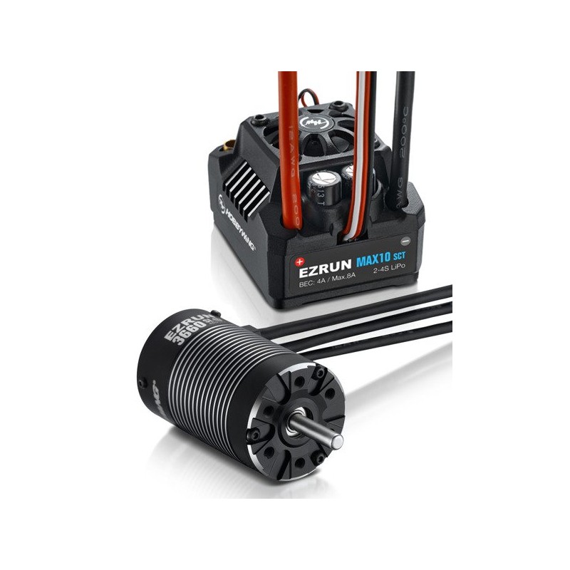 COMBO Hobbywing Ezrun Max10 SCT + Ezrun 3660SL 4000 kV - black