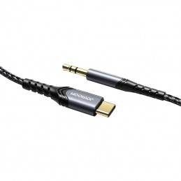 Port Audio Cable 3,5 mm mini jack / USB Type-C / 2m Joyroom SY-A03 (black)