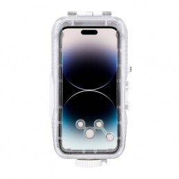 Plastic waterproof phone case Puluz for iPhone 14 Plus/Pro Max/13 Pro Max/12 Pro Max/11 Pro Max (white)