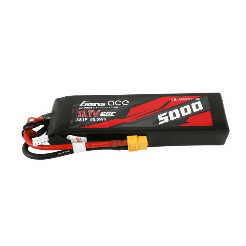 Battery Gens Ace 5000mAh 11,1V 60C 3S1P XT60