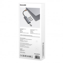 4in1 Hub Baseus  UltraJoy USB-A do 4xUSB 3.0 (space grey)