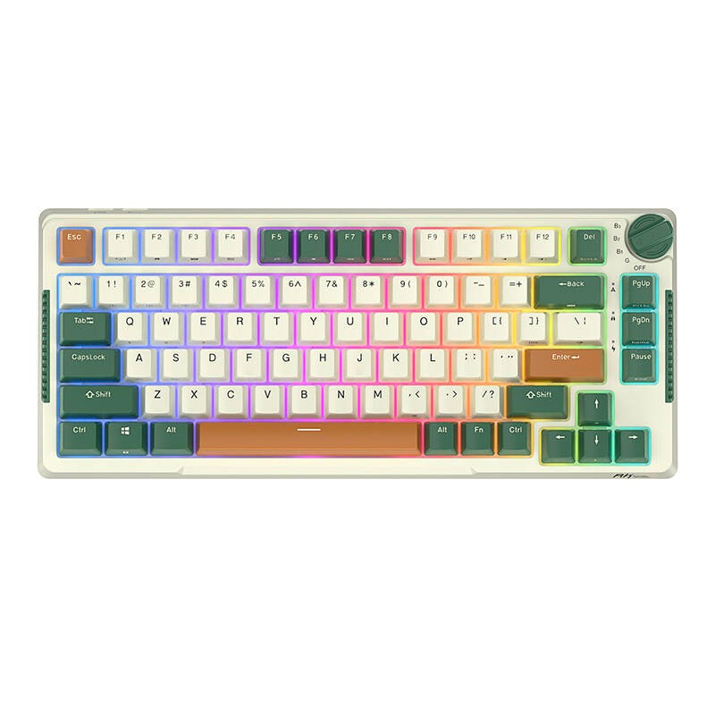 Mechanical keyboard Royal Kludge RKH81 RGB, Sky cyan switch (green)