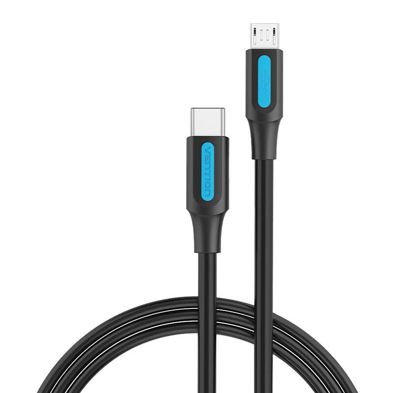 USB-C 2.0 to Micro-B 2A cable 2m Vention COVBH black