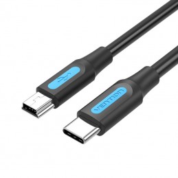 USB-C 2.0 to Mini-B 2A cable 1m Vention COWBF black