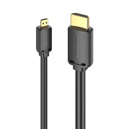 HDMI-D Male to HDMI-A Male 4K HD Cable 1m Vention AGIBF (Black)