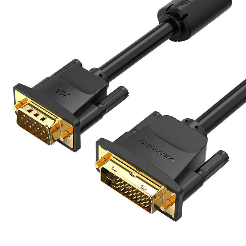 DVI(24+5) to VGA Cable 3m Vention EACBI (Black)