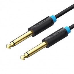 6.35mm TS Male to Male Audio Cable 1m Vention BAABF (black)