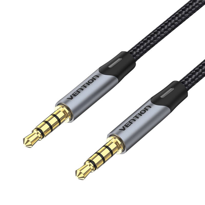 TRRS 3.5mm Male to Male Aux Cable 1m Vention BAQHF Gray