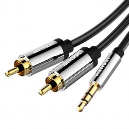 3.5mm Male to 2x RCA Male Audio Cable 2m Vention BCFBH Black