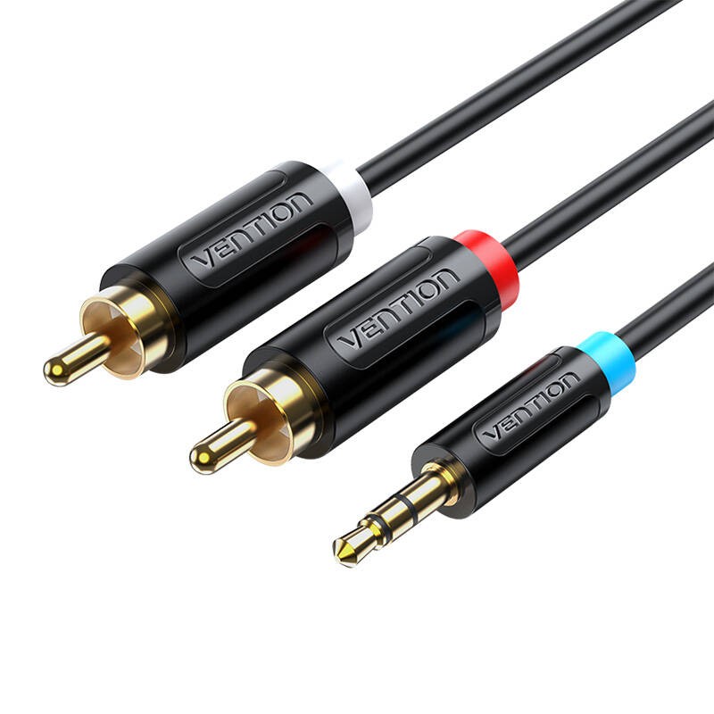 3.5mm Male to 2x Male RCA Cable 2m Vention BCLBH Black