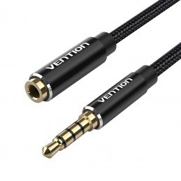 TRRS 3.5mm Male to 3.5mm Female Audio Extender 2m Vention BHCBH Black