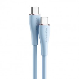 USB-C 2.0 to USB-C 5A Cable Vention TAWSG 1.5m Light Blue Silicone