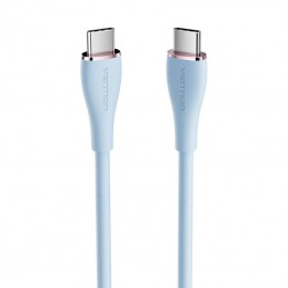 USB-C 2.0 to USB-C 5A Cable Vention TAWSG 1.5m Light Blue Silicone