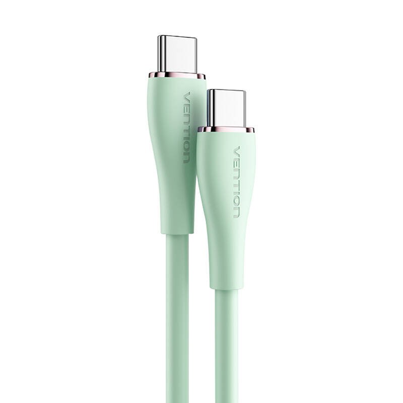 USB-C 2.0 to USB-C 5A Cable Vention TAWGF 1m Light Green Silicone