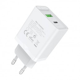 USB(A+C) Wall Charger Vention FBBW0-EU (18W/20W) White