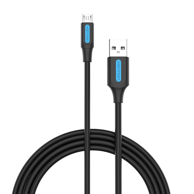 USB 2.0 A to Micro-B 3A cable 1.5m Vention COLBG black