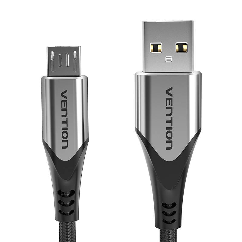 USB 2.0 A to Micro-B 3A cable 1.5m Vention COAHG gray